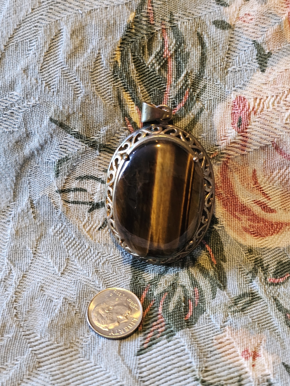 Tiger's Eye Oval Pendant